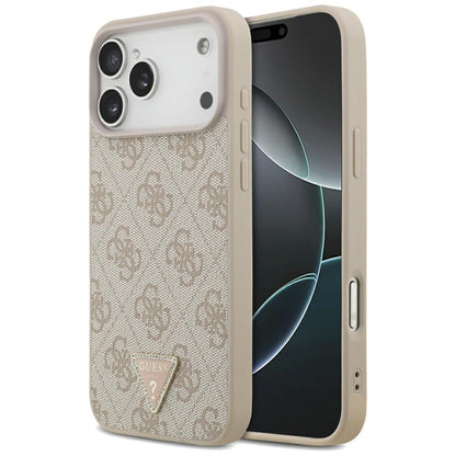 Θήκη MagSafe για Apple iPhone 18 Pro Max, Guess, 4G Triangle Strass, Ροζ