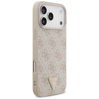 Θήκη MagSafe για Apple iPhone 18 Pro Max, Guess, 4G Triangle Strass, Ροζ