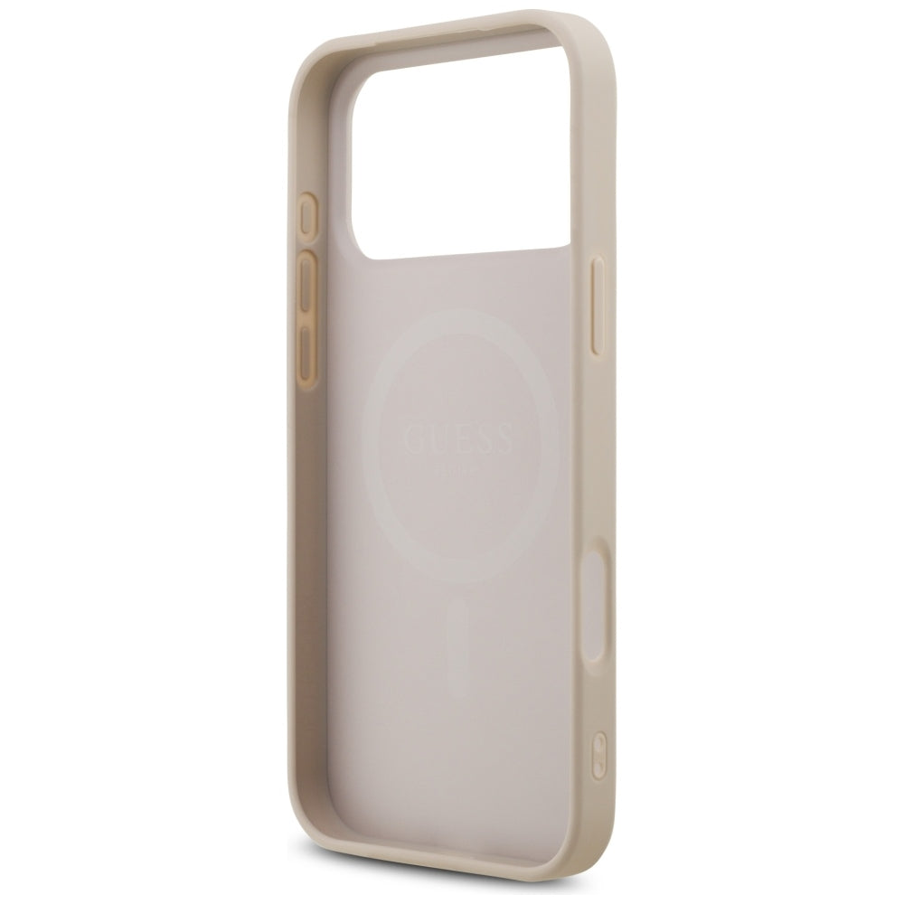 Θήκη MagSafe για Apple iPhone 18 Pro Max, Guess, 4G Triangle Strass, Ροζ