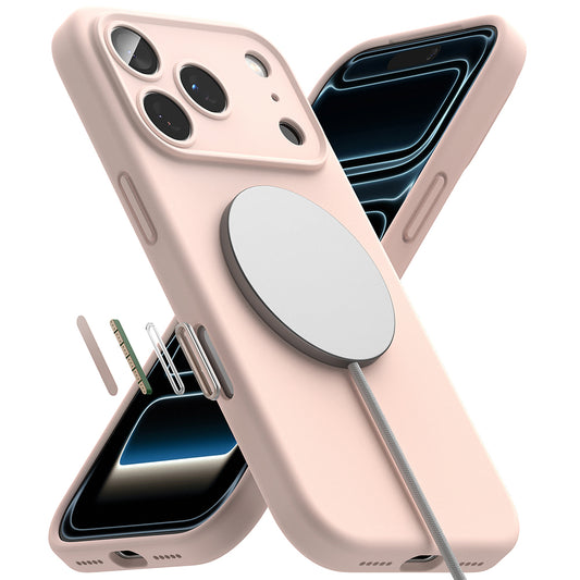 Θήκη MagSafe για Apple iPhone 18 Pro, Ringke, Σιλικόνη, Ροζ