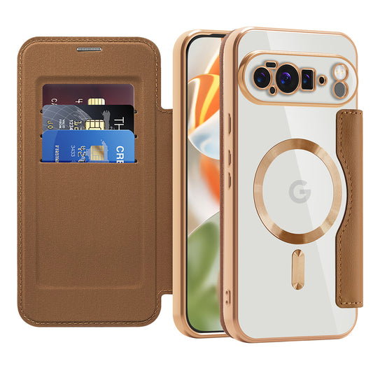 Θήκη MagSafe για Google Pixel 10 Pro XL, Techsuit, SmartMag Book, Καφέ