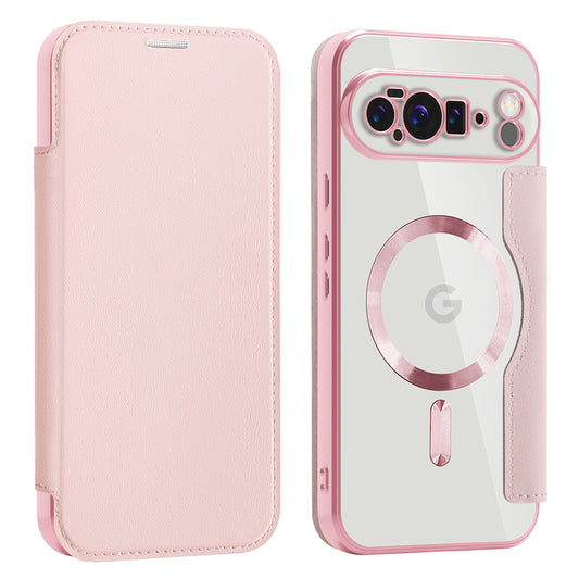 Θήκη MagSafe για Google Pixel 10 Pro XL, Techsuit, SmartMag Book, Ροζ