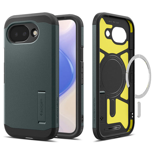 Θήκη MagSafe για Google Pixel 10a, Spigen, Tough Armor, Πράσινο ACS11282