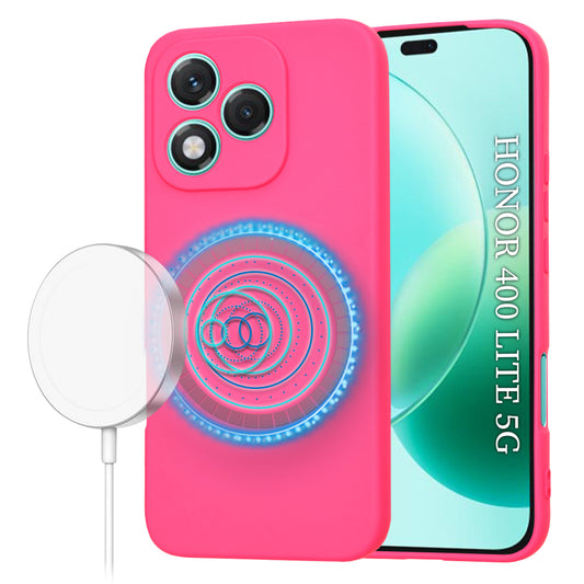 Θήκη MagSafe για Honor 400 Lite, Techsuit, SoftFlex, Σκούρο Ροζ