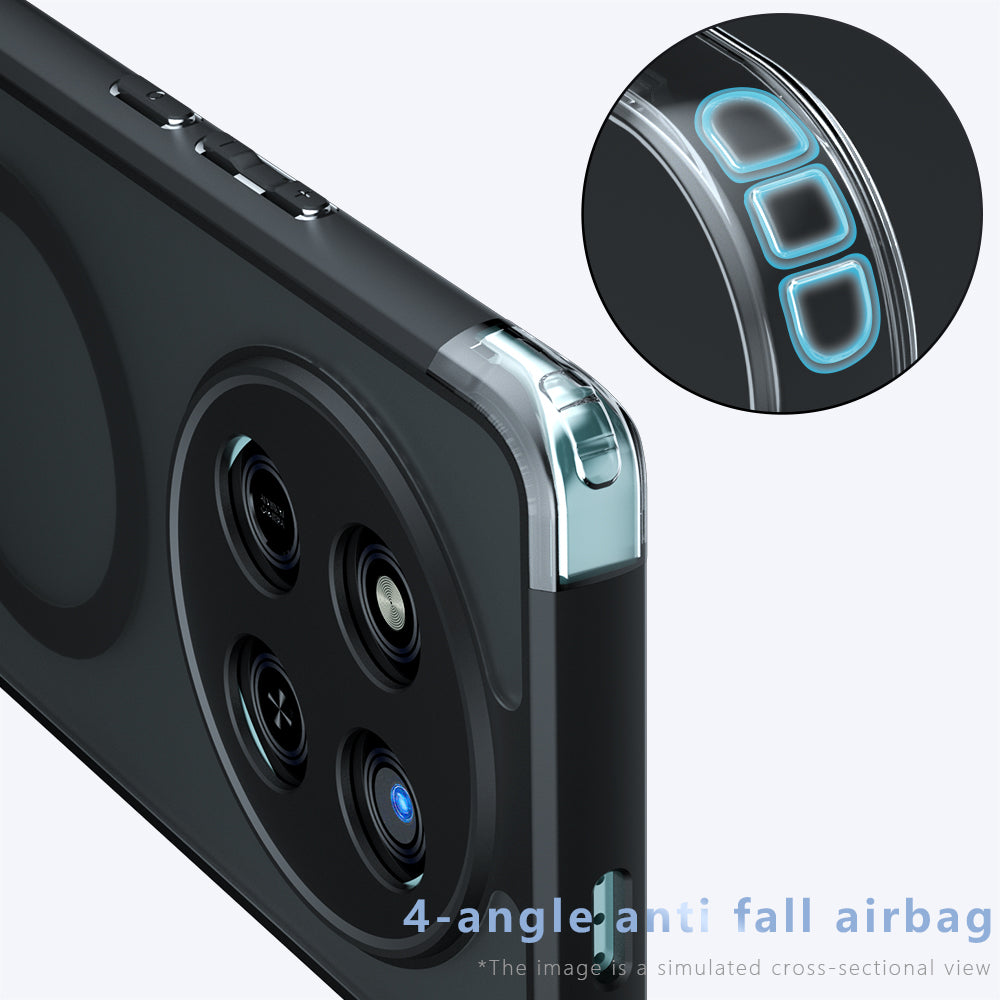 Θήκη MagSafe για Honor 400 Pro, Techsuit, PureFrost, Μαύρο Σατινέ