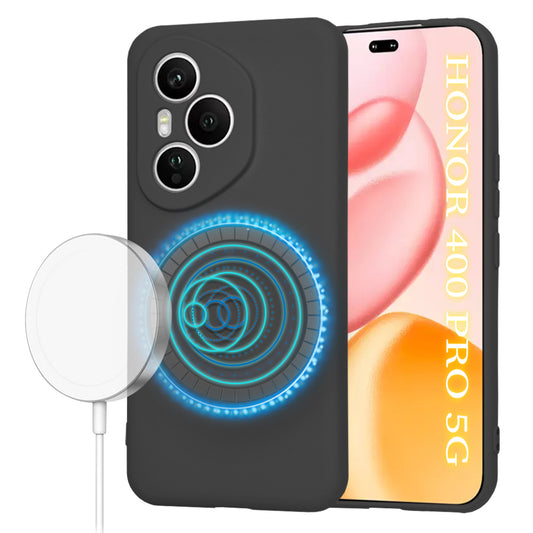 Θήκη MagSafe για Honor 400 Pro, Techsuit, SoftFlex, Μαύρη