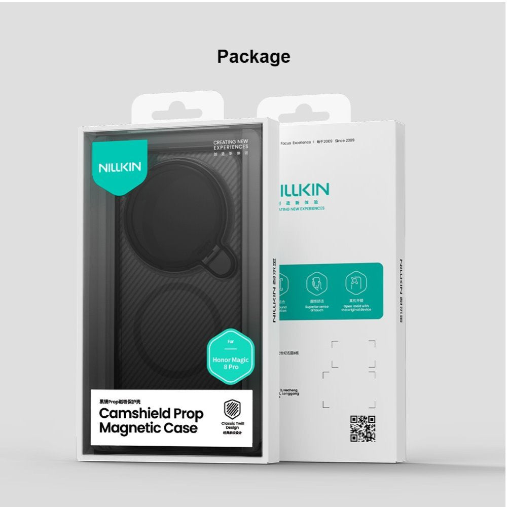 Θήκη MagSafe για Honor Magic8 Pro, Nillkin, CamShield Prop, Μαύρη Διαφανής