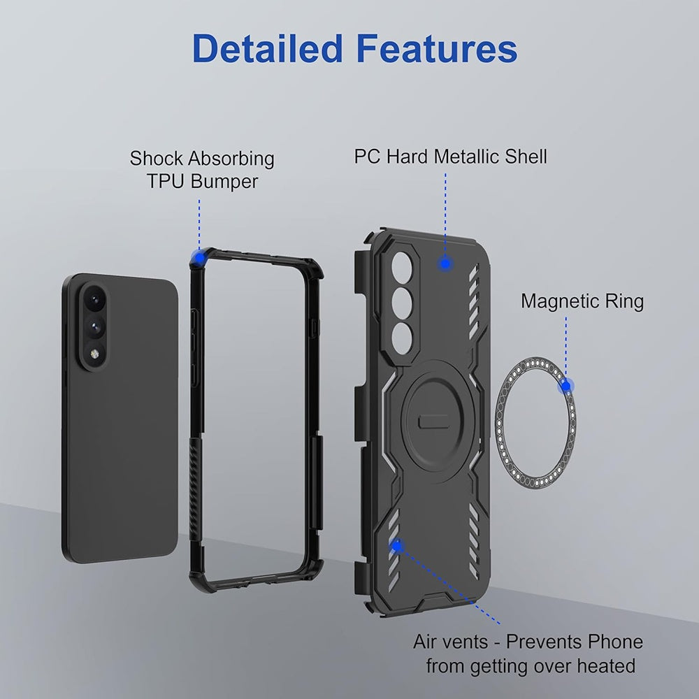 MagSafe Case for Huawei nova 14 Pro, Techsuit, ArmorMag, Black