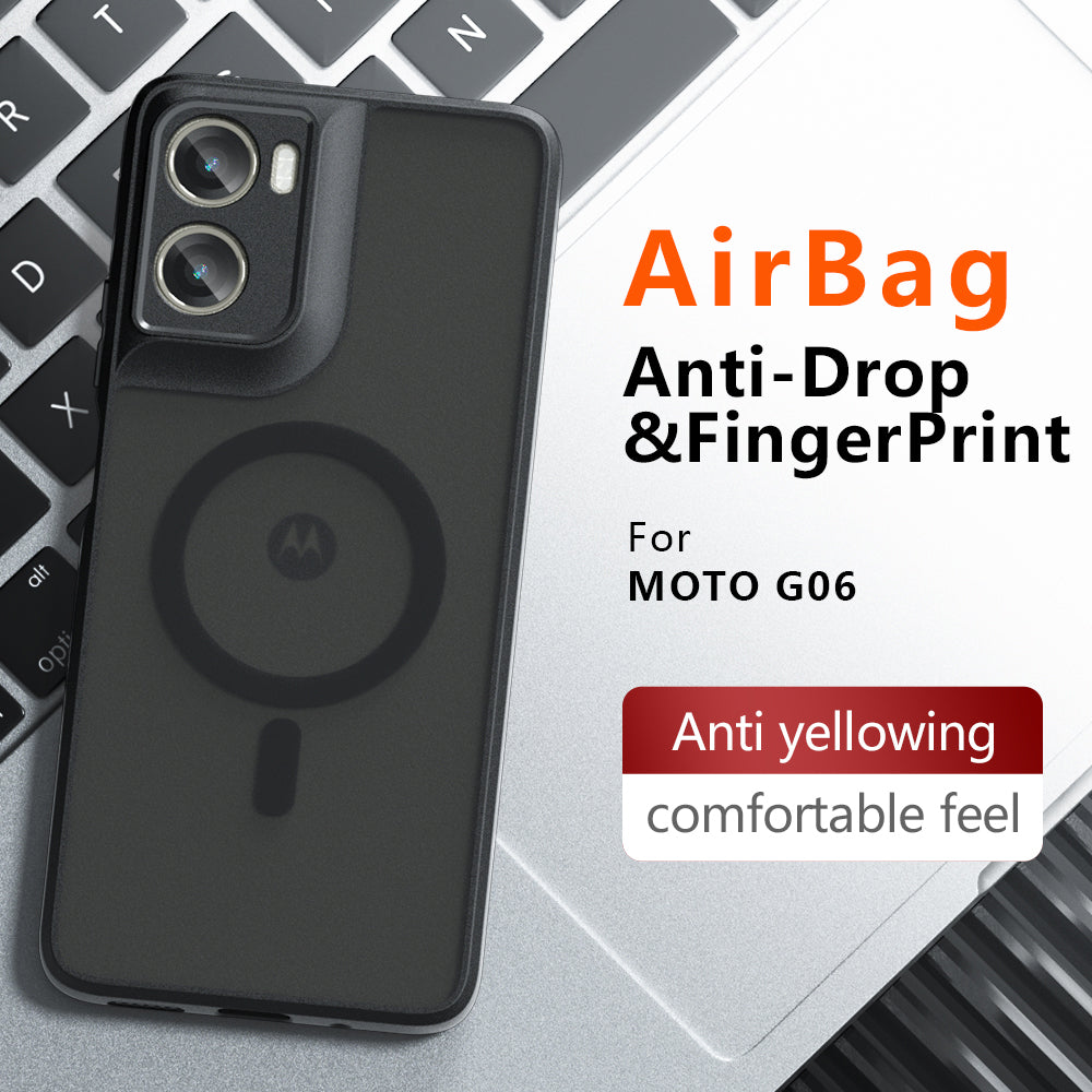 MagSafe Case for Motorola Moto G06, Techsuit, PureFrost, Satin Black