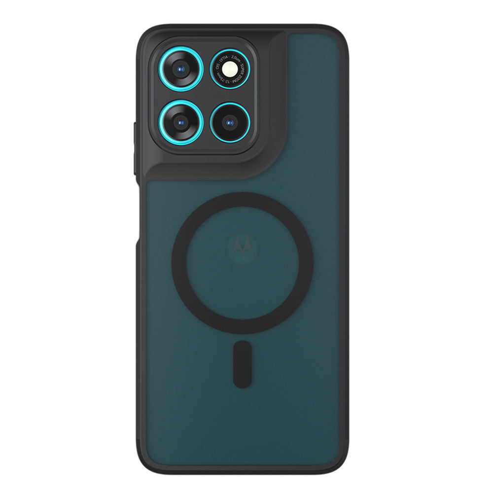 Θήκη MagSafe για Motorola Moto G77 / G67, Techsuit, PureFrost, Μαύρη Σατινέ
