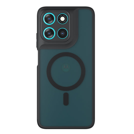 Θήκη MagSafe για Motorola Moto G77 / G67, Techsuit, PureFrost, Μαύρη Σατινέ