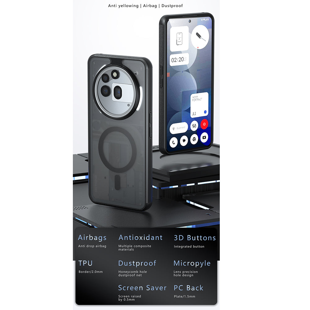Θήκη MagSafe για Nothing Phone (3a) Pro, Techsuit, PureFrost, Μαύρο