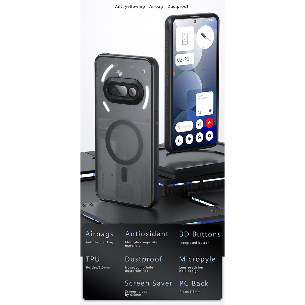 Θήκη MagSafe για Nothing Phone (3a), Techsuit, PureFrost, Μαύρο
