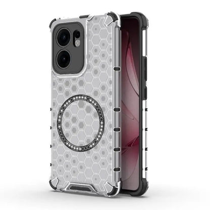 Θήκη MagSafe για Oppo Reno13 FS 5G / Reno13 F 4G / Reno13 F, Techsuit, HoneyComb Shield, Λευκό