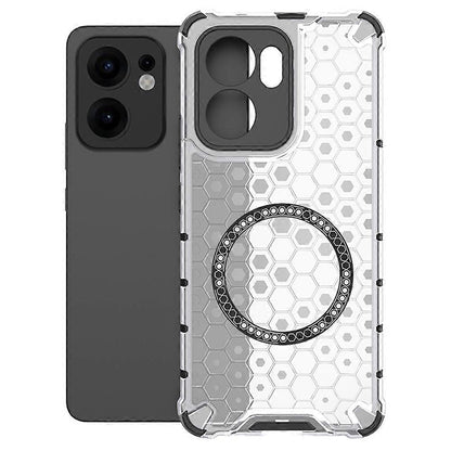 Θήκη MagSafe για Oppo Reno13 FS 5G / Reno13 F 4G / Reno13 F, Techsuit, HoneyComb Shield, Λευκό