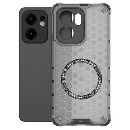 Θήκη MagSafe για Oppo Reno13 FS 5G / Reno13 F 4G / Reno13 F, Techsuit, HoneyComb Shield, Μαύρο