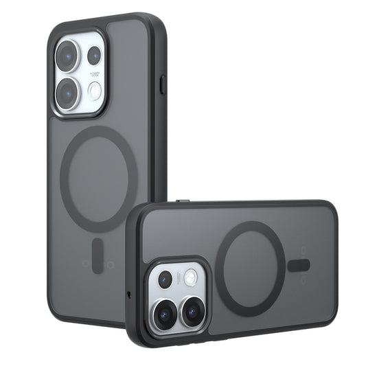 Θήκη MagSafe για Oppo Reno16 Pro, Techsuit, PureFrost, Μαύρο Σατινέ