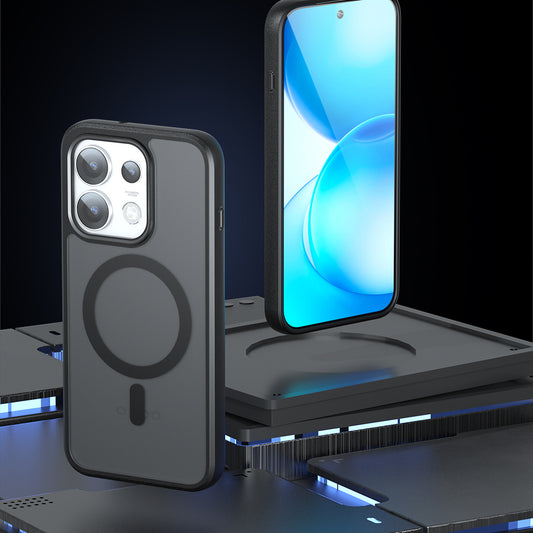 Θήκη MagSafe για Oppo Reno16 Pro, Techsuit, PureFrost, Μαύρο Σατινέ