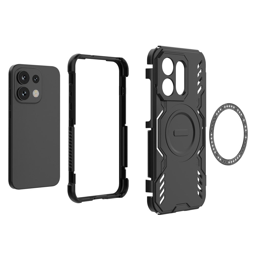 Θήκη MagSafe για Oppo Reno16 / Reno16 Pro, Techsuit, ArmorMag, Μαύρη