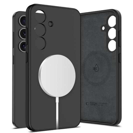 Θήκη MagSafe για Samsung Galaxy S25 S931, Tech-Protect, Liquid Silicone, Μαύρη