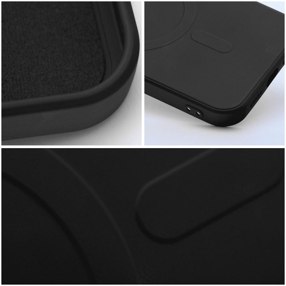 Θήκη MagSafe για Samsung Galaxy A36 A366, OEM, Silicone Mag, Μαύρη