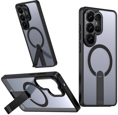 Θήκη MagSafe για Samsung Galaxy S26 Ultra S948, Hybrid Armor, X με Βάση, Μαύρη