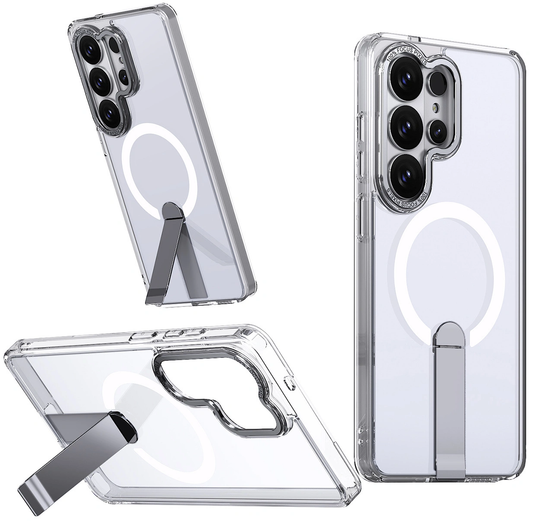 Θήκη MagSafe για Samsung Galaxy S26 S942, Hybrid Armor, X με Βάση, Διαφανής
