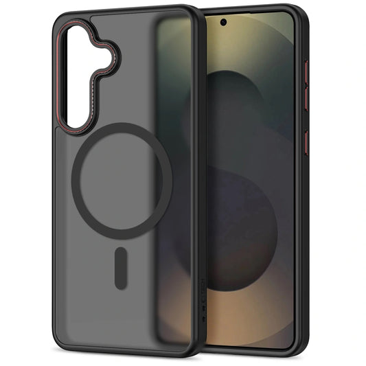 Θήκη MagSafe για Samsung Galaxy S26 Plus S947, Tech-Protect, Magcam, Μαύρη Κόκκινη Ματ