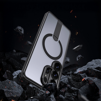 Θήκη MagSafe για Samsung Galaxy S26 Ultra S948, Hybrid Armor, X με Βάση, Μαύρη