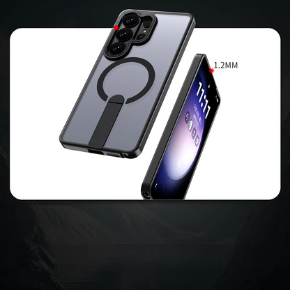 Θήκη MagSafe για Samsung Galaxy S26 Ultra S948, Hybrid Armor, X με Βάση, Μαύρη