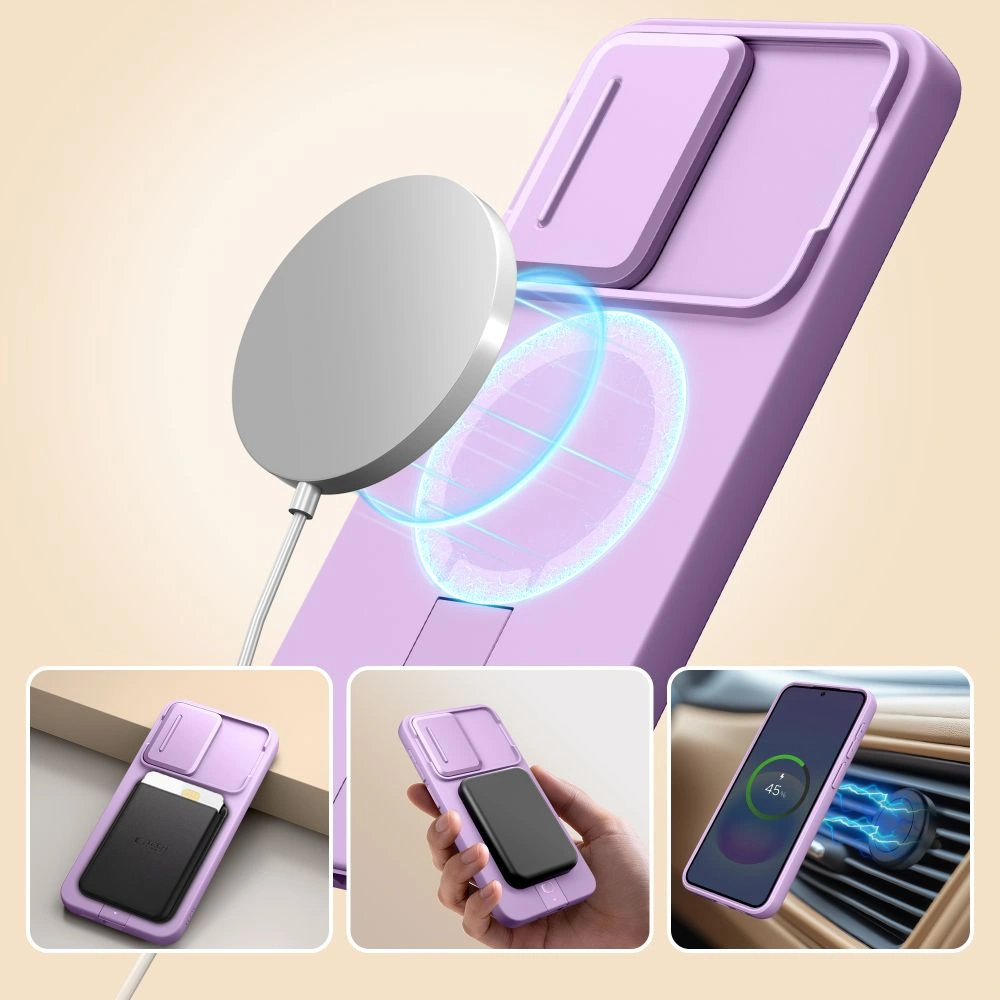 Θήκη MagSafe για Samsung Galaxy A57 5G, Tech-Protect, Kevlar Aura, Μωβ