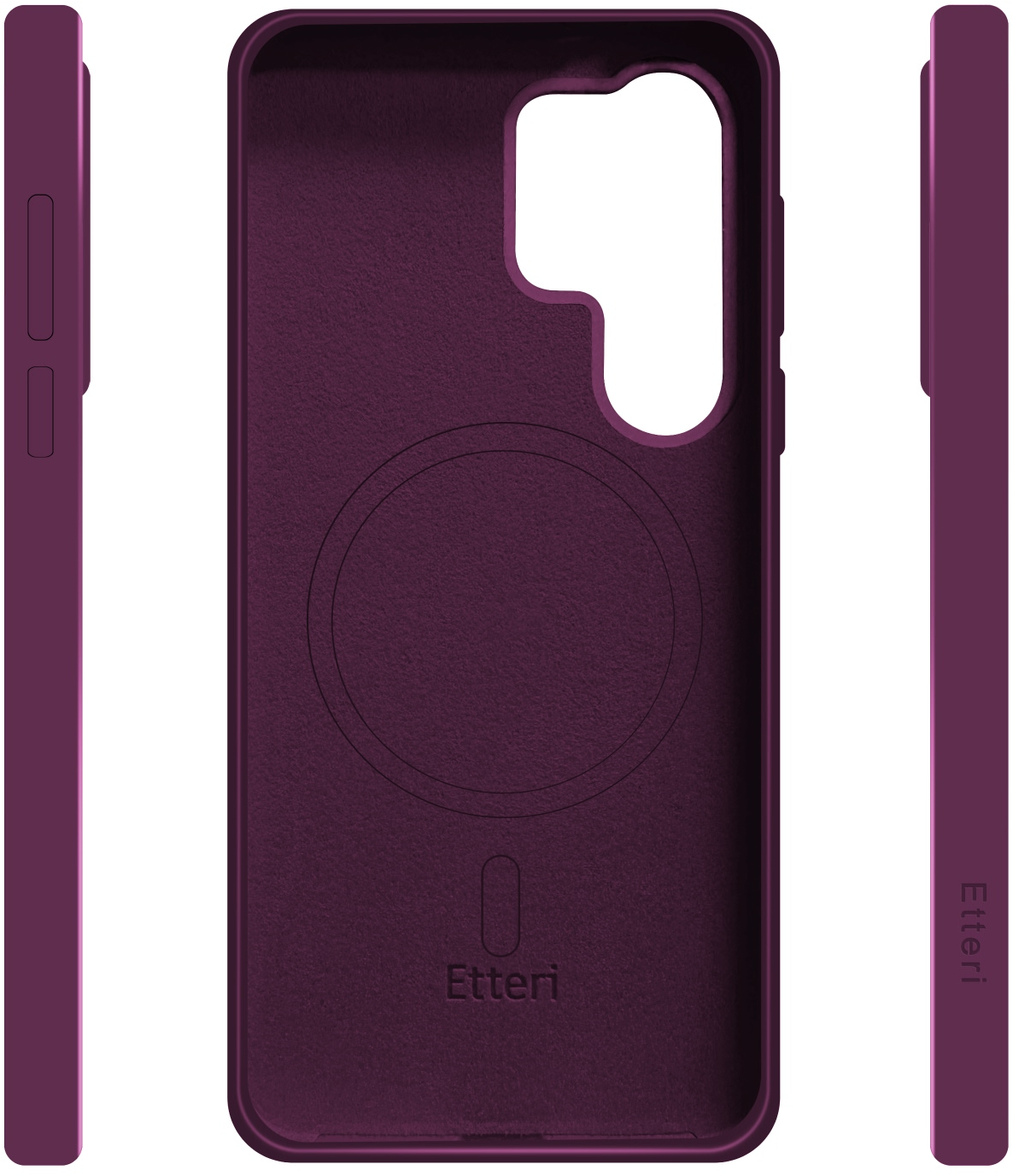MagSafe Case for Samsung Galaxy S25 Ultra S938, Etteri, Silicone Mag, Burgundy