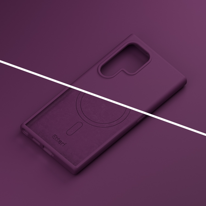 MagSafe Case for Samsung Galaxy S25 Ultra S938, Etteri, Silicone Mag, Burgundy