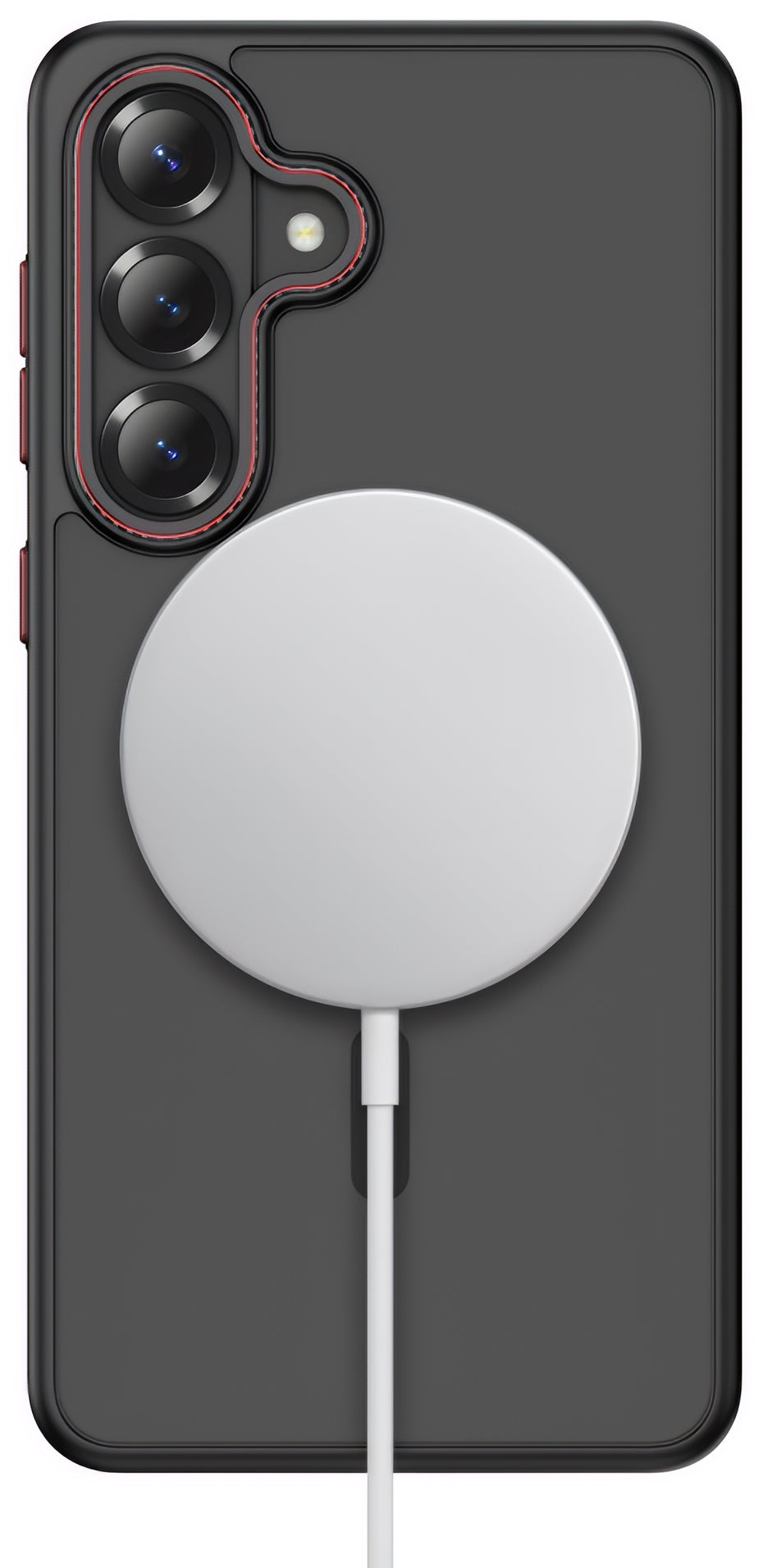 Θήκη MagSafe για Samsung Galaxy S26 S942, Tech-Protect, Magcam, Μαύρη Κόκκινη Ματ