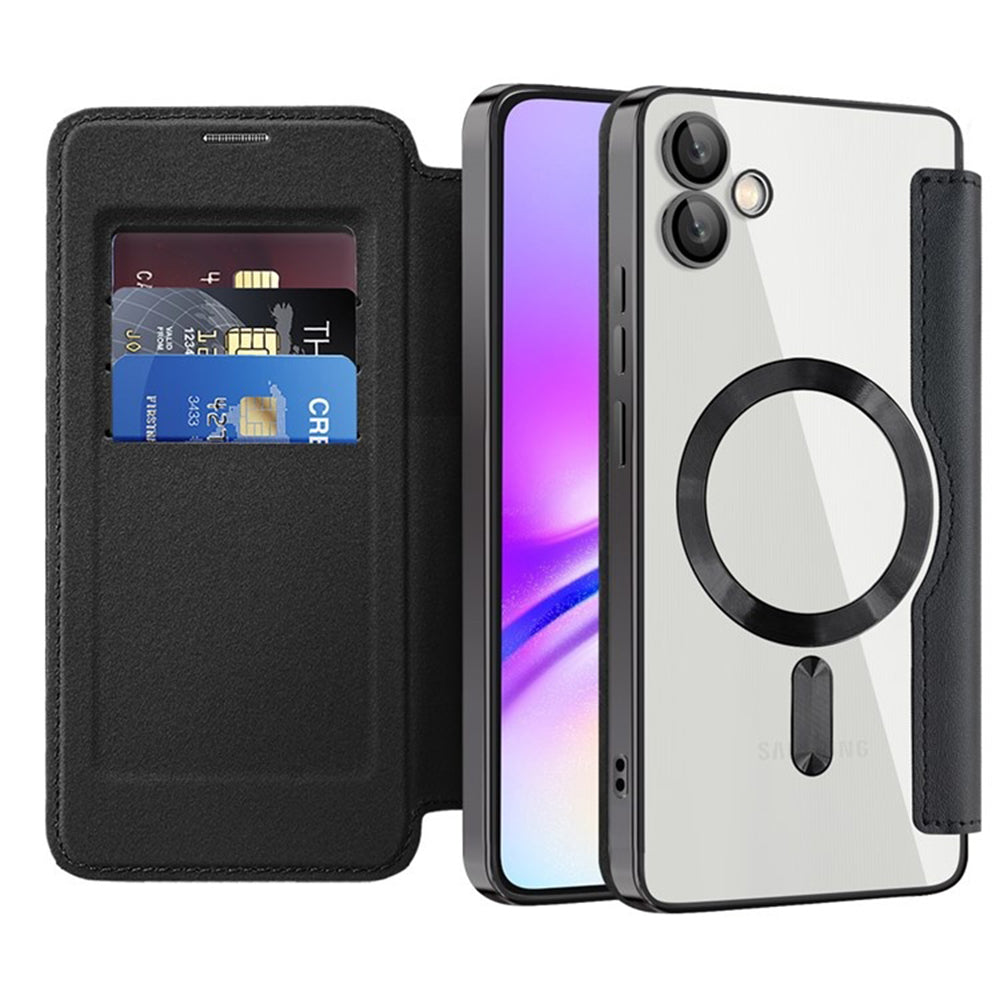 MagSafe Case for Samsung Galaxy A05 A055, Techsuit, SmartMag Book, Black
