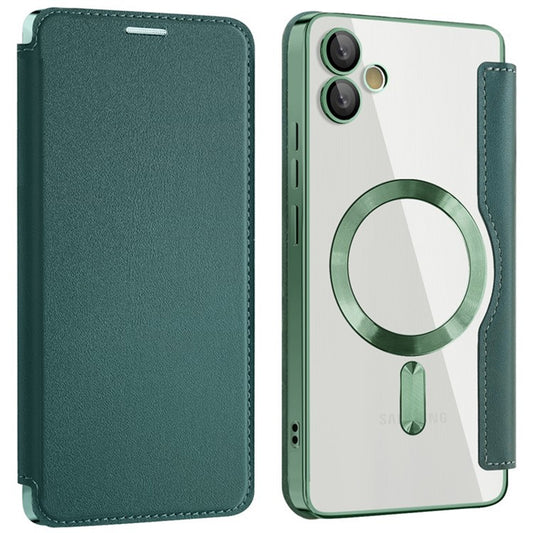 Θήκη MagSafe για Samsung Galaxy A05 A055, Techsuit, SmartMag Book, Πράσινο