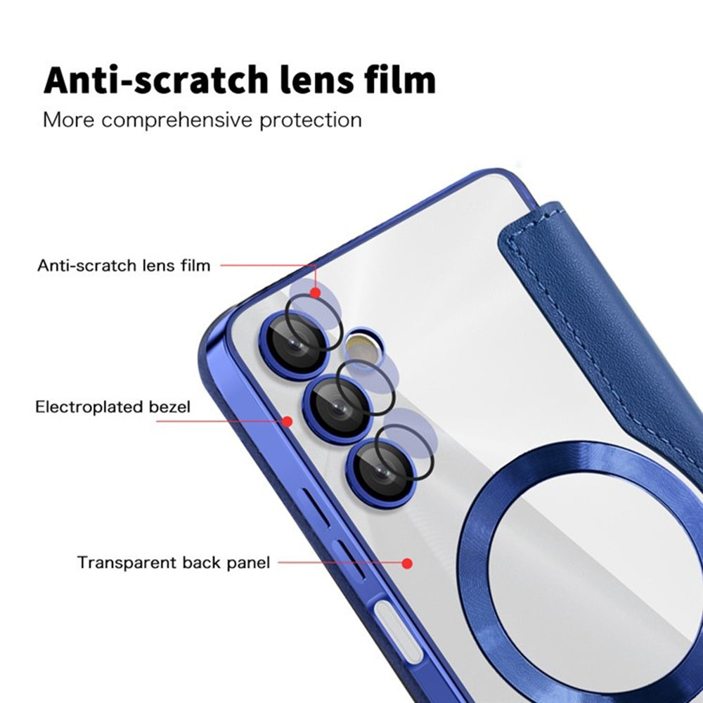 Θήκη MagSafe για Samsung Galaxy A05s A057, Techsuit, SmartMag Book, Μπλε
