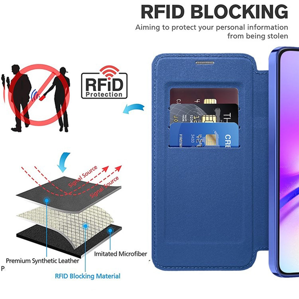 Θήκη MagSafe για Samsung Galaxy A05s A057, Techsuit, SmartMag Book, Μπλε