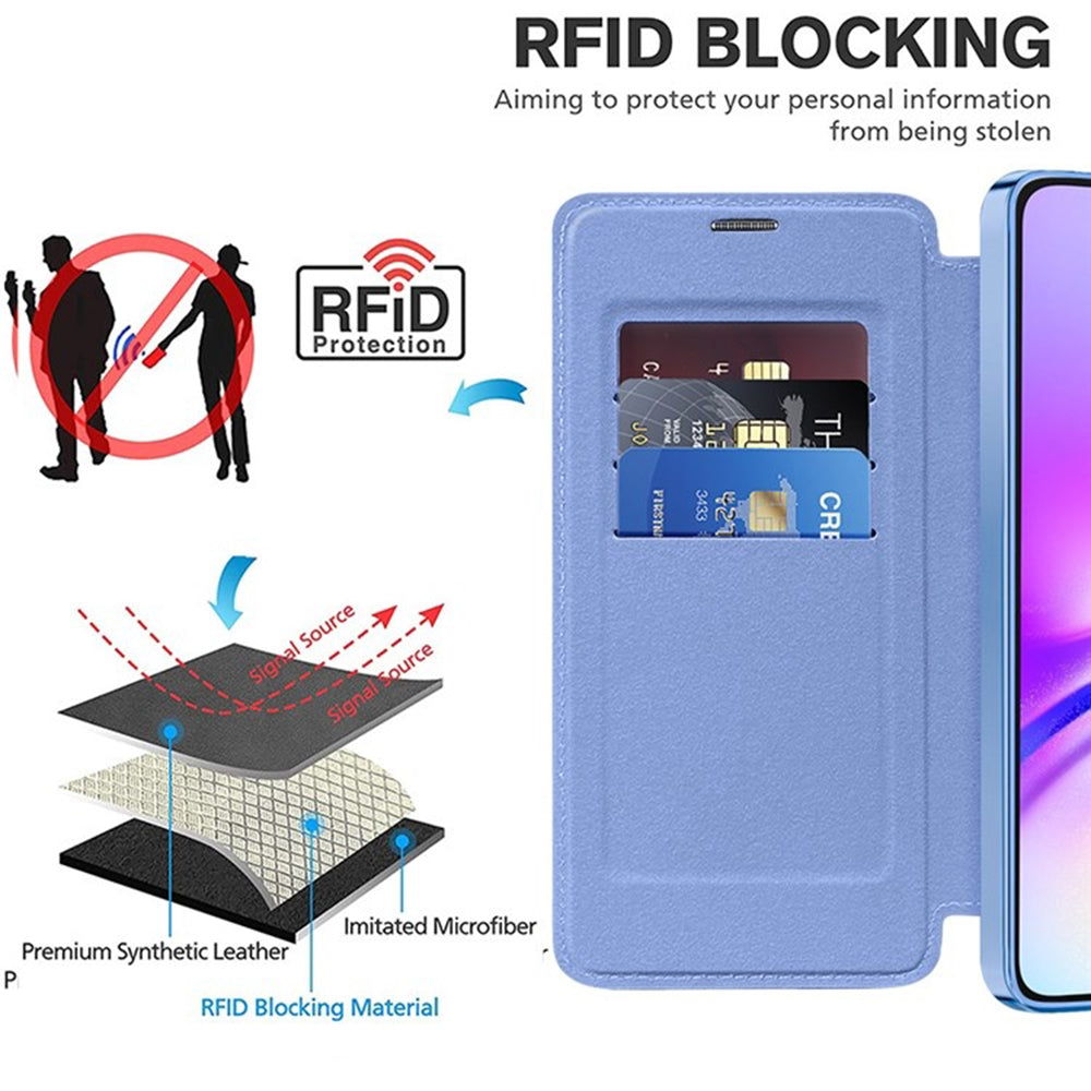 Θήκη MagSafe για Samsung Galaxy A05s A057, Techsuit, SmartMag Book, Μπλε