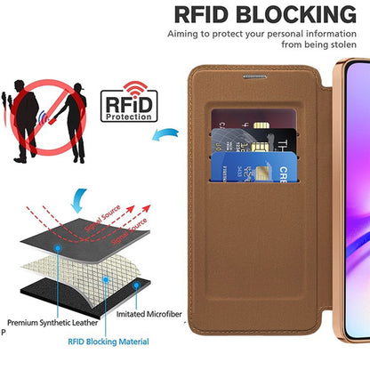 Θήκη MagSafe για Samsung Galaxy A05s A057, Techsuit, SmartMag Book, Καφέ