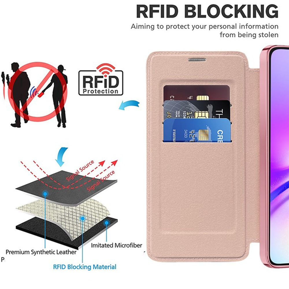 Θήκη MagSafe για Samsung Galaxy A05s A057, Techsuit, SmartMag Book, Ροζ