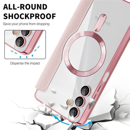 Θήκη MagSafe για Samsung Galaxy A05s A057, Techsuit, SmartMag Book, Ροζ