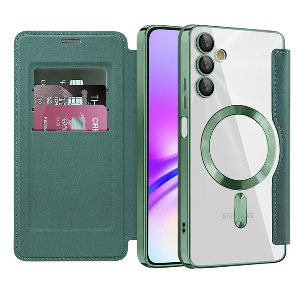 Θήκη MagSafe για Samsung Galaxy A05s A057, Techsuit, SmartMag Book, Πράσινο