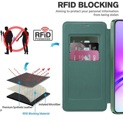 Θήκη MagSafe για Samsung Galaxy A05s A057, Techsuit, SmartMag Book, Πράσινο
