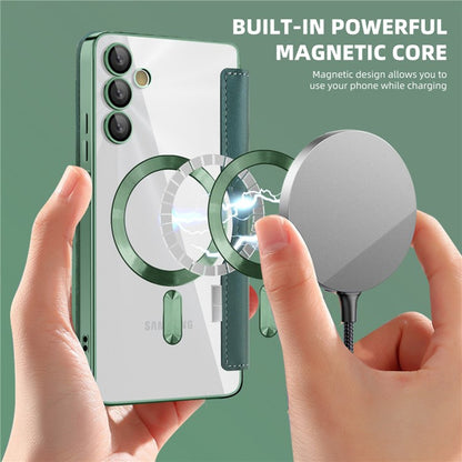 Θήκη MagSafe για Samsung Galaxy A05s A057, Techsuit, SmartMag Book, Πράσινο
