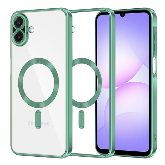 Θήκη MagSafe για Samsung Galaxy A07 4G A075, Techsuit, Luxury Crystal, Ανοιχτό Πράσινο