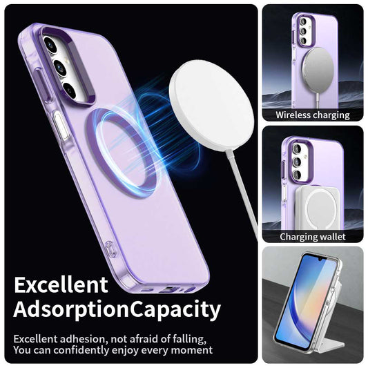 Θήκη MagSafe για Samsung Galaxy A15 5G A156 / A15 A155, Techsuit, CandyCase, Μωβ