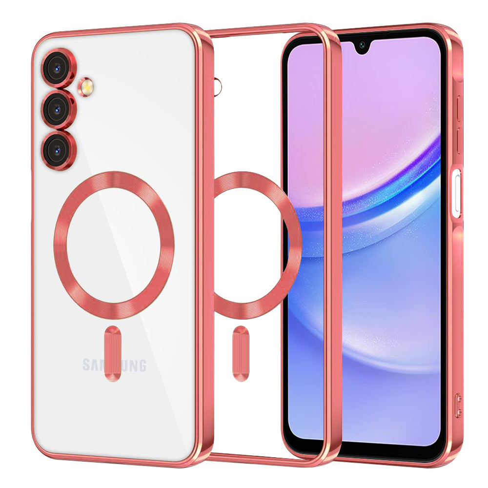 Θήκη MagSafe για Samsung Galaxy A15 5G A156 / A15 A155, Techsuit, Luxury Crystal, Κόκκινο