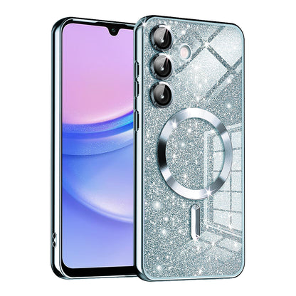 Θήκη MagSafe για Samsung Galaxy A15 5G A156 / A15 A155, Techsuit, Luxury Glitter, Bleu