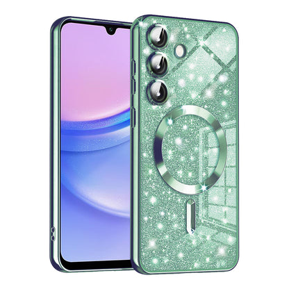 Θήκη MagSafe για Samsung Galaxy A15 5G A156 / A15 A155, Techsuit, Luxury Glitter, Ανοιχτό Πράσινο